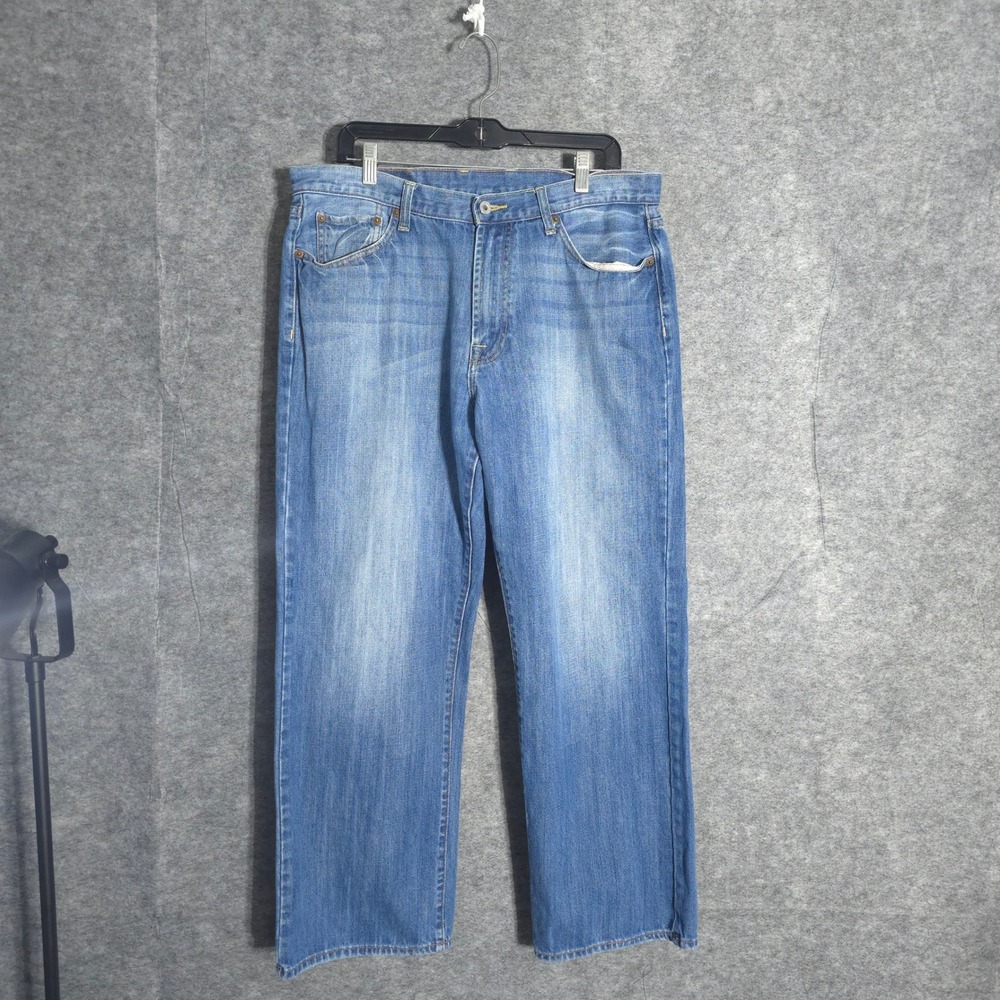 Lucky Brand 101 Jeans Mens 36x29 Blue Straight Leg Medium Wash Denim 100% Cotton